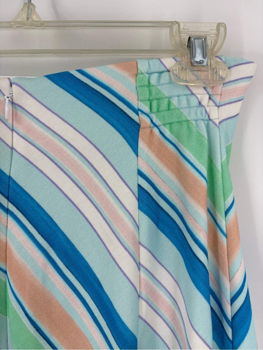 Peter Pilotto Jersey Wrap Effect Skirt Pastel Green Blue Asymmetric Size 6 - Picture 11 of 16